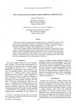 The crystal structure of calcium oxalate trihydrate