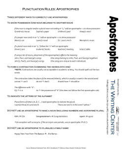 punctuation rules: apostrophes