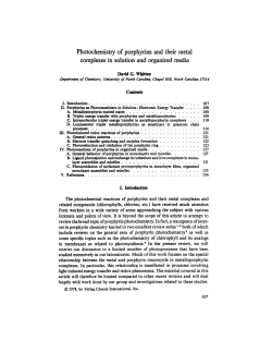 Photochemistry of porphyrins and their metal complexes in solution