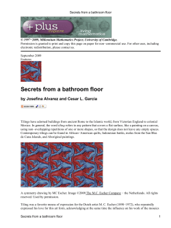 Secrets from a bathroom floor - Plus Maths