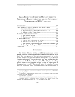 691 equal protection under the military selective service act
