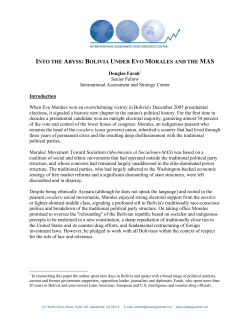 Into the Abyss: Bolivia Under Evo Morales and the MAS