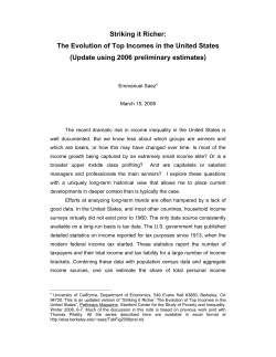Striking it Richer: The Evolution of Top Incomes in the United States