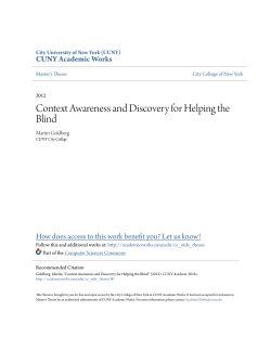 Context Awareness and Discovery for Helping the Blind