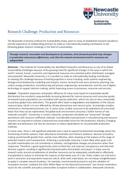 Production and Resources