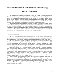 1 &ldquo;ENCYCLOPEDIA OF WORLD CLIMATOLOGY&rdquo;, 2005