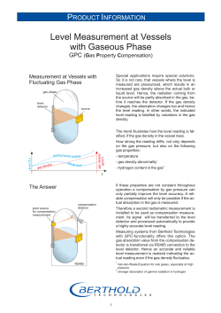 Level Measurement at Vessels with Gaseous Phase