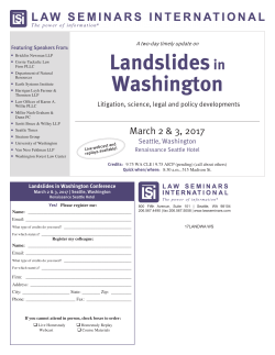 Landslidesin Washington - Law Seminars International