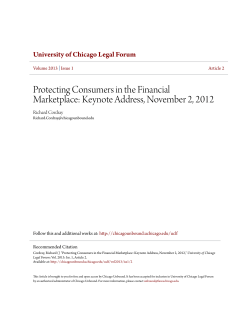 Protecting Consumers in the Financial