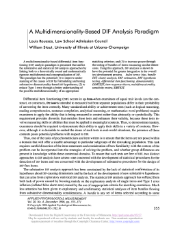 A Multidimensionality-Based DIF Analysis Paradigm