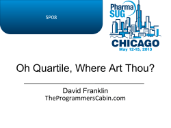 Oh Quartile, Where Art Thou? - David Franklin