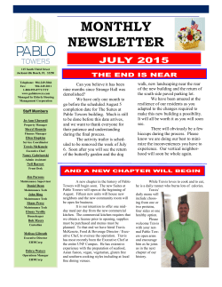 July 2015 - Elderly Housing Management Corporation