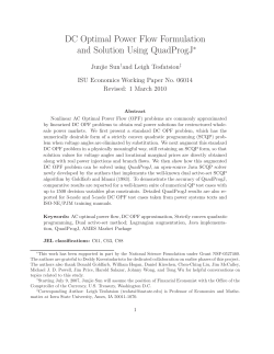 DC Optimal Power Flow Formulation and Solution