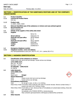 SAFETY DATA SHEET Heti Jyty SECTION 1