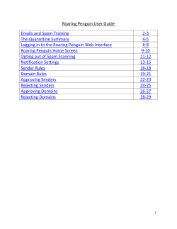 Roaring Penguin User Guide Emails and Spam Training 2