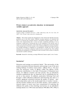 Private Returns to an University Education: An Instrumental