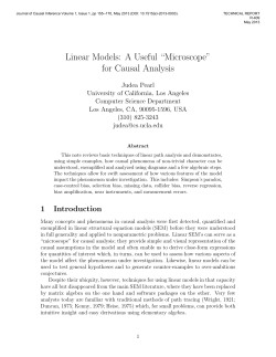 Linear Models: A Useful &ldquo;Microscope&rdquo; for Causal