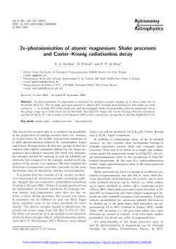 2s-photoionisation of atomic magnesium: Shake processes and