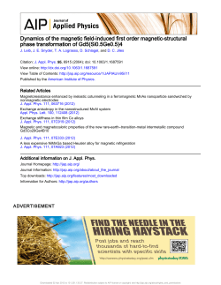 Dynamics of the magnetic field-induced first order magnetic
