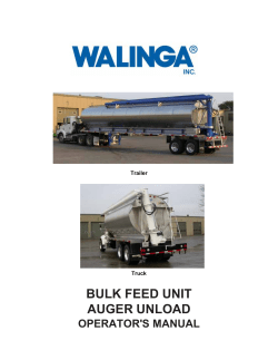Bulk Feed Auger Unload