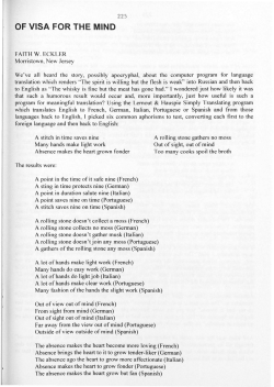 Of Visa For The Mind - Digital Commons @ Butler University