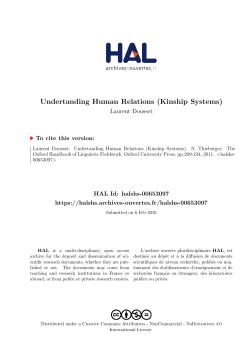 Undertanding Human Relations (Kinship Systems)