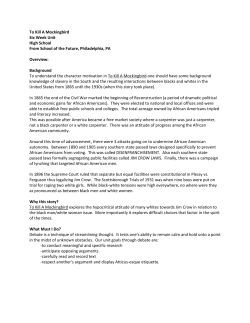 To Kill A Mockingbird Six Week Unit High School From