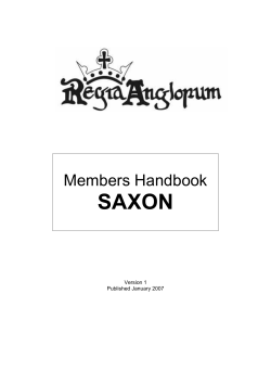 Saxons - Regia Anglorum