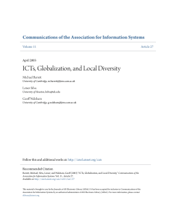 ICTs, Globalization, and Local Diversity
