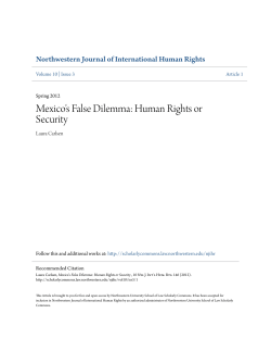 Mexico`s False Dilemma: Human Rights or Security