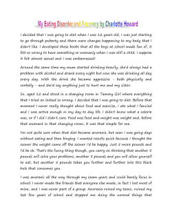 My Eating Disorder and Recovery