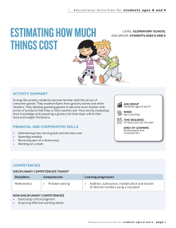 estimating how much things cost
