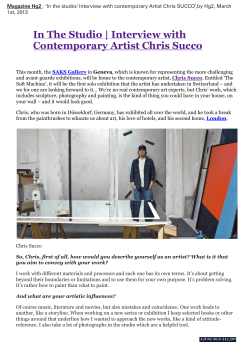 Contemporary Artist Chris Succo In The Studio | Interview with