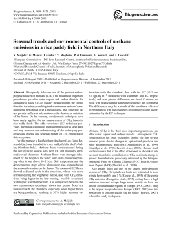 Seasonal trends and environmental controls of