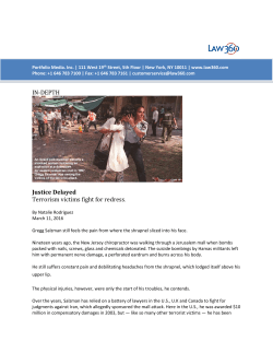 Justice Delayed - Terrorism Victims Fight for Redress