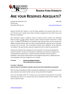 Are Your Reserves Adequate