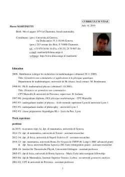 Pierre MARTINETTI Birth: 9th of august 1974 in Chamonix, french