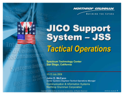 JICO JSS Tactical Operations