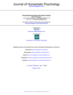 Journal of Humanistic Psychology - Mapa do Site Urantia-GAIA