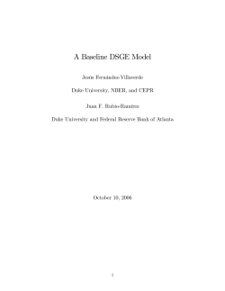 A Baseline DSGE Model