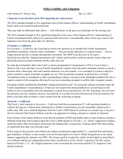 Police Liability and Litigation
