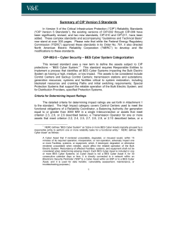 Summary of CIP Version 5 Standards