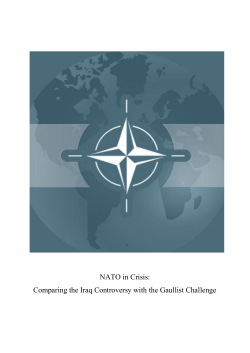NATO in Crisis: Comparing the Iraq Controversy with the Gaullist