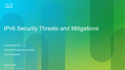 IPv6 Security Threats and Mitigations