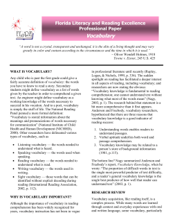 FLaRE Professional Paper - Vocabulary