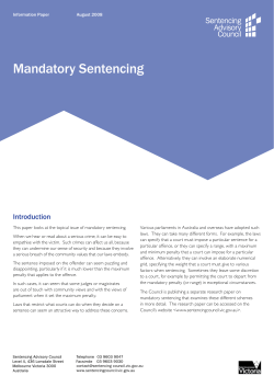 Mandatory Sentencing Information Paper - PDF