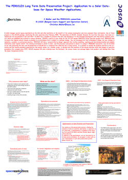 The PERICLES Long Term Data Preservation Project