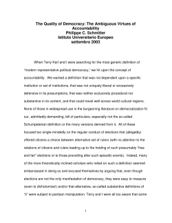 The Quality of Democracy: The Ambiguous Virtues of Accountability