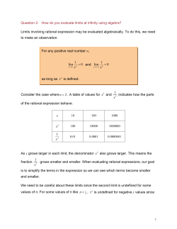 How do you evaluate limits at infinity using algebra?