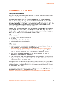 Mapping features of our Moon